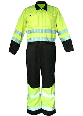 High visibility 3M reflective safety coverall. Cargo pocket, heavy duty workwear.HH19080（MAN）